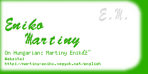 eniko martiny business card